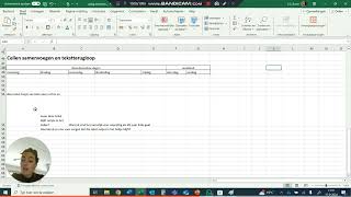 excel level 1  samenvoegen en tekstterugloop [upl. by Ifok]