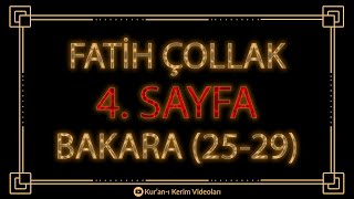 Fatih Çollak  Kuranı Kerim 4Sayfa  Bakara Sûresi 2529 [upl. by Nalyad]