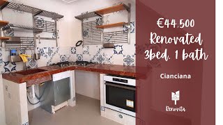 For Sale  €44500 Renovated 3 Bed1Bath in Cianciana Sicily [upl. by Balough340]