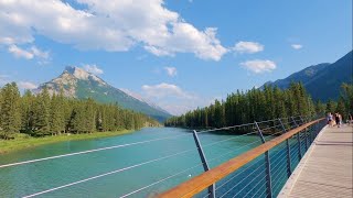 Banff Walking Bow Falls Trail along Bow River to Bow Falls 4k [upl. by Stevie]