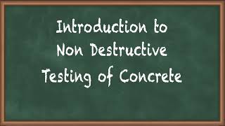 Introduction to Non Destructive Testing of Concrete  Advanced Concrete Technology [upl. by Asiaj]