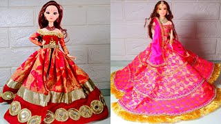 Lehenga choli for BARBIE GIRL  Salwar Suit for Barbie Doll  New Lehenga Choli Doll Dress [upl. by Lirret486]