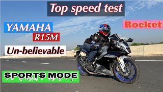 Yamaha R15m top speed test  r15 top speed check viral video bike top speed [upl. by Robinett]