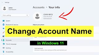 How to change account name in Windows 11 [upl. by Aniakudo916]