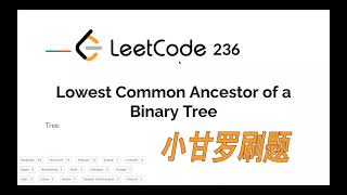 LeetCode 236 Lowest Common Ancestor of a Binary Tree 中文  Facebook高频面试题 [upl. by Fechter]