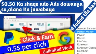 05 per click earning 💰 click by watching adsmaking earningapp farxaanfarkayso [upl. by Cher]