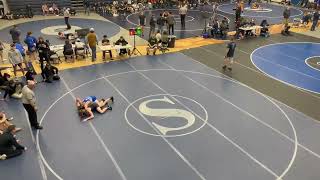 Adult jumps on the mat disrupting a Nyssa wrestler’s match in Idaho [upl. by Anawat356]