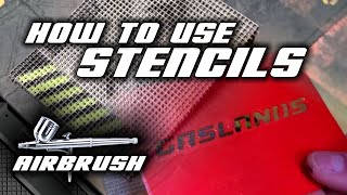 How to Use Airbrush Stencils  for details and cool effects [upl. by Laerol]