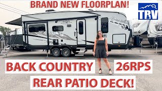 Brand New Travel Trailer wTwo Slides And Rear Patio Deck 2025 Back Country 26RPS by Outdoors RV [upl. by Deerc555]