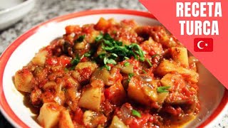 RECETA TURCASopa de verdurasSEBZELI PATLICAN YEMEGI Receta 44  COMIDA TURCA [upl. by Yderf286]