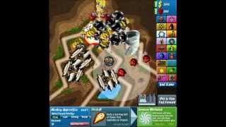 Bloons Tower Defense 4 Walkthrough  Anthill Track 9 [upl. by Graehme]