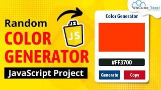 JavaScript Project Random Color Generator in JavaScript  JavaScript Tutorial [upl. by Mylan881]