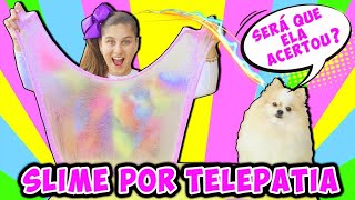 SLIME POR TELEPATIA COM O CACHORRO TWIN TELEPATHY SLIME WITH YOUR DOG CHALLENGE  Mileninha [upl. by Yentruoc]