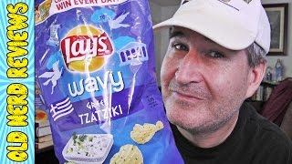 Lays Greek Tzatziki Potato Chips REVIEW [upl. by Cann681]