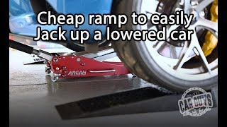 How to Jack Up a Lowered Car Discount Ramps [upl. by Frodeen879]