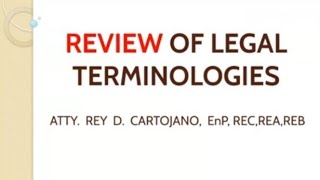 Real Estate Brokers Exams Review Of Legal Terminologies Part 1 realestatebroker realestatetips [upl. by Korff]