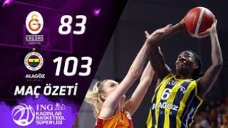 Maç Özeti  Galatasaray Çağdaş Faktoring 83  Fenerbahçe Alagöz Holding  ING KBSL 17 Hafta [upl. by Storm877]