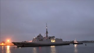 Frances last FREMM frigate Lorraine begins sea trials [upl. by Melone878]