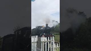 GWR mogul 9351 arriving into watchet station the west Somerset railway [upl. by Akemed]