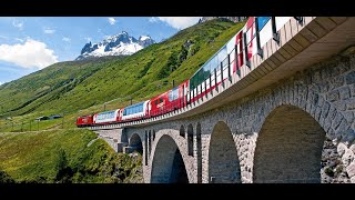 Riding the most BEAUTIFUL TRAIN from Chur to Zermatt  Glacier Express Switzerland 2024 [upl. by Eleumas]