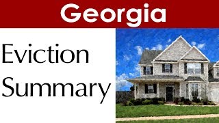 Georgia Eviction Laws for Landlords and Tenants [upl. by Conner]