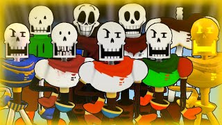 ALL PAPYRUS SKINS SHOWCASE AND GAMEPLAY  ULC  Undertale Last Corridor [upl. by Bez]