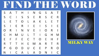 Word Game  Word Search  Puzzle  Find the Hidden Words  Word search finder  Galaxy 12 [upl. by Oinoitna]