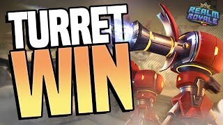 NO WEAPONS ONLY TURRET WIN  Realm Royale Challenge [upl. by Shaffert556]