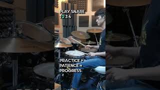 How To Play a Basic Drum Groove beat Beginner Drum Lesson [upl. by Naletak330]