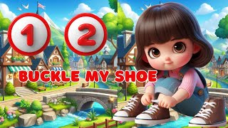 One Two Buckle My Shoe Rhymes  One Two Buckle My Shoe Song  Nursery Rhymes For Kids [upl. by Ecela]