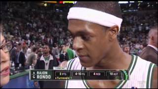 Rajon Rondo halftime interview Game 4 [upl. by Sinnard975]