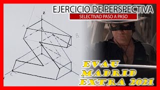 A3 😅 Intersección entre plano y figura en isométrica  EVAU dibujo técnico Madrid 2021 resuelto [upl. by Tound]