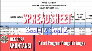 UKK 2022 AKUNTANSI  SPREADSHEET Soal 1 dan 2  Part 1 [upl. by Wadell]