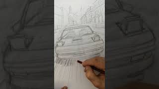 How to draw cars dessin voiture shorts [upl. by Annoled]