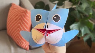 How to Make a Shark Cootie Catcher  With Free Printable Template [upl. by Nnayllas]