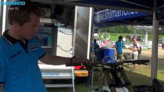 Bleeding Shimano disc brakes Shimano mechanic Magnus shows you how to do it [upl. by Uhayile]