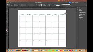 Creating a calendar in InDesign one month [upl. by Alyakam]