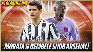 Ousmane Dembele and Morata Turn Down Arsenal Move  Transfer Deadline Day Live Update [upl. by Adnilemre253]