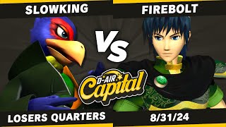 DAIR CAPITAL  Slowking Falco VS Firebolt Marth  Losers Quarters [upl. by Carrol]