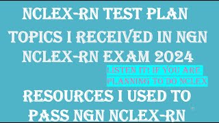 ARE YOU PLANNING TO STUDY FOR NCLEXRN  NCLEXRN TEST PLAN  TOPICS I RECEIVED IN NCLEX EXAM [upl. by Millisent407]