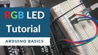 Control an RGB LED with a Button  Beginner Arduino Project [upl. by Anuahsal]