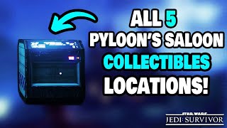 ALL 5 Pyloons Saloon Collectibles Locations in Star Wars Jedi Survivor STEPBYSTEP [upl. by Bannon637]