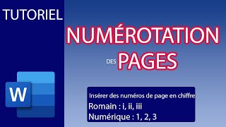 Insérer des numéros de pages différents dans un document Word [upl. by Rossie463]