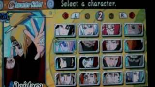 Naruto Ultimate Ninja Heroes 3 Full character Roster [upl. by Devonne]