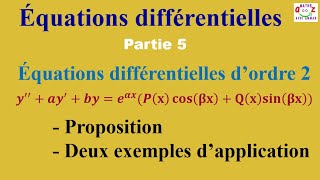 Cours équations différentielles dordre 2 avec second membre [upl. by Retlaw]