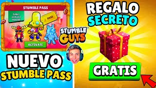 ASI ES EL NUEVO STUMBLE PASS NAVIDEÑO DE STUMBLE GUYS😱  ASI PUEDES RECLAMAR TU REGALO SECRETO🎁 [upl. by Nolahs809]