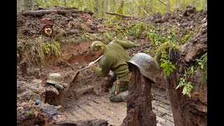 Баня Вермахта под Старой Руссой \ Bath of the Wehrmacht inside the dugout [upl. by Trepur]