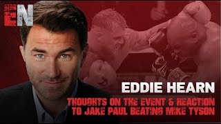 Eddie Hearn Thoughts On The Event amp Reaction To Jake Paul Beating Mike Tyson  EsNews Boxing [upl. by Naeloj]