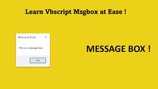 How to create a Message Box using Vbscript [upl. by Adohr]