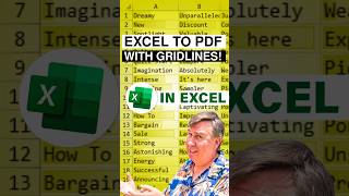 Excel  Export to PDF with Gridlines and Row amp Column Labels [upl. by Coray]